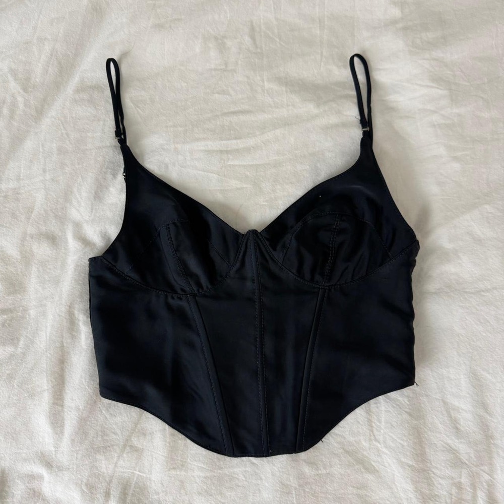 Urban outfitters cropped corset tank